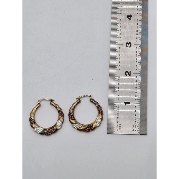 .925 Jordan Mom Hoop Pierced Earrings 1" - Picture 6 of 6
